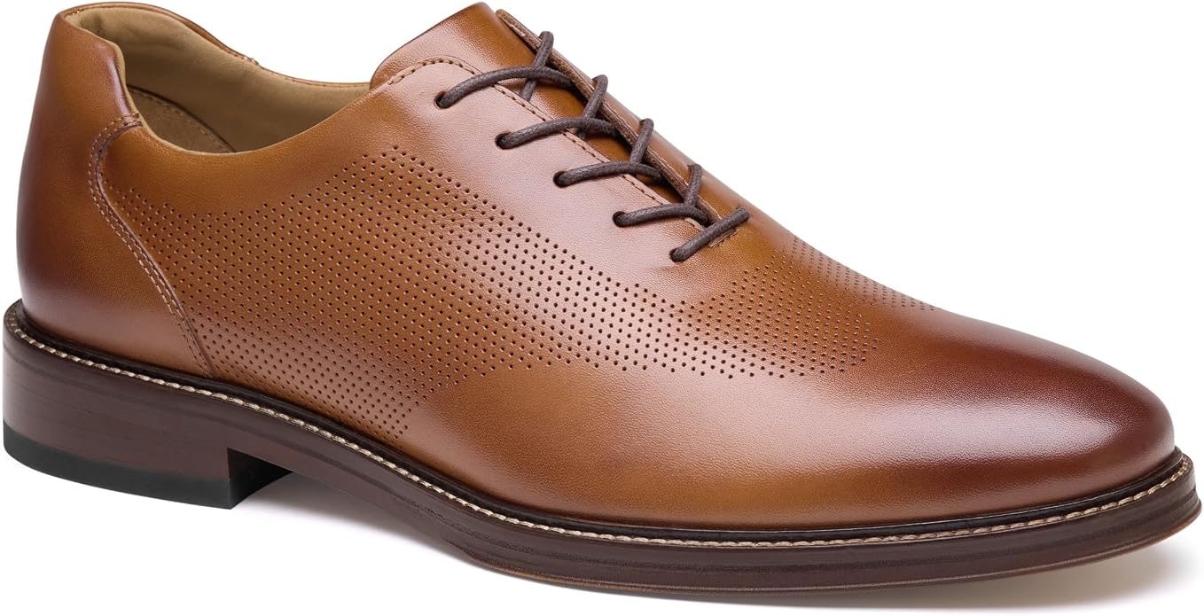 Johnston &amp; Murphy Men's Sutton One Piece, Tan Full Grain Leather, 10 M