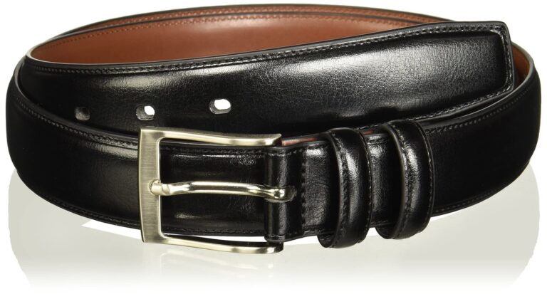 Perry Ellis HC Milled Leather Belt màu đen