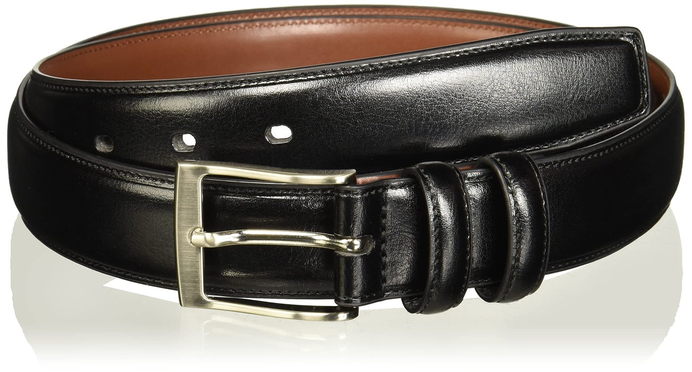 Perry Ellis HC Milled Leather Belt màu đen
