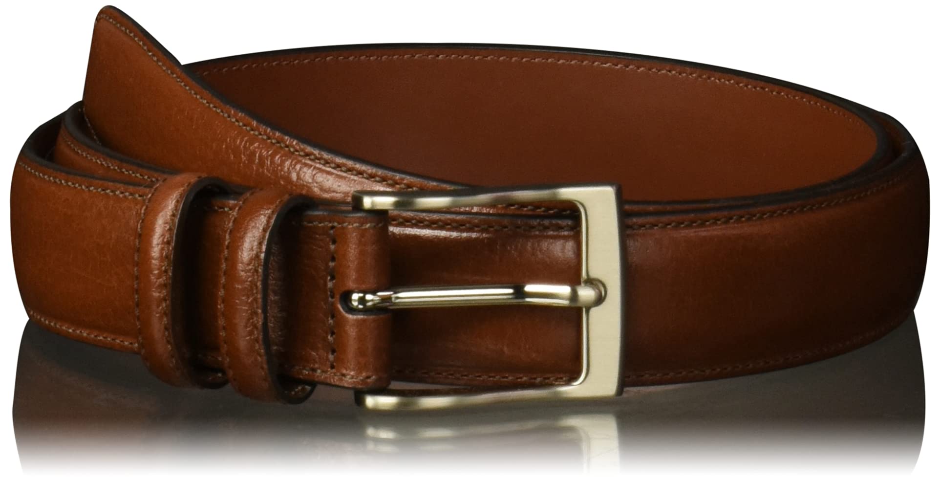 Perry Ellis HC Milled Leather Belt màu nâu