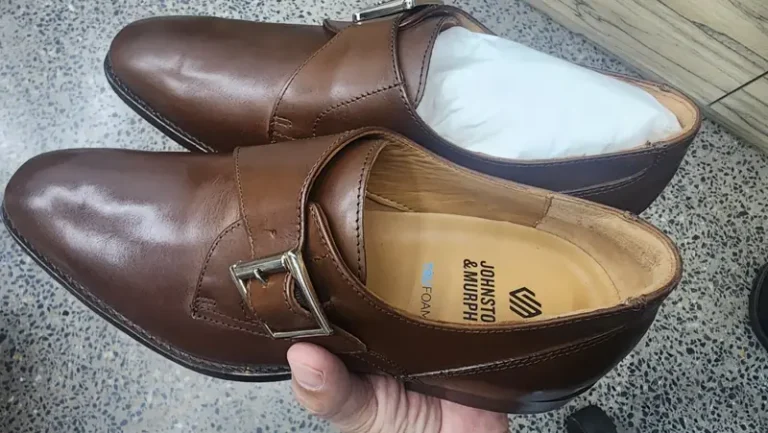 Review Johnston & Murphy Richland Monk Strap: Ảnh thật, thử size US 8M